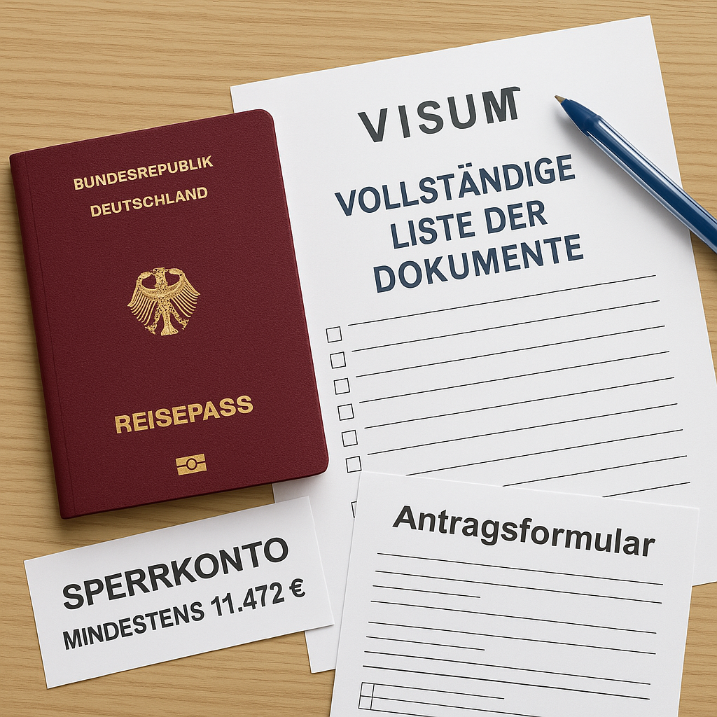 Vollständige Liste der Dokumente für das Sprachvisum 2025